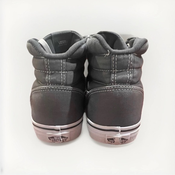 Vans Sk8-Hi Gray + White Canvas High Top Sneakers Women’s Size 9.5/Men’s Size 7 - Picture 5 of 8